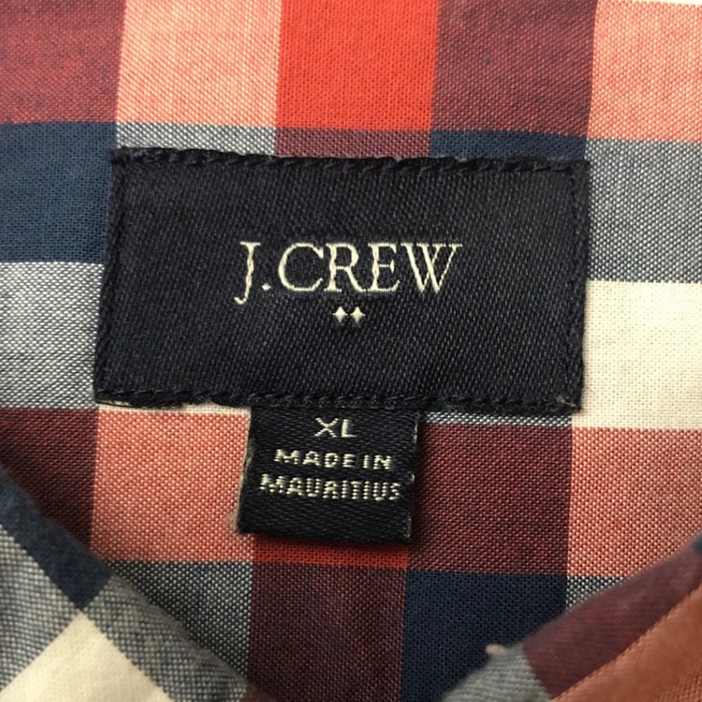 J. Crew Red White and Blue Checkered Button Down Shirt